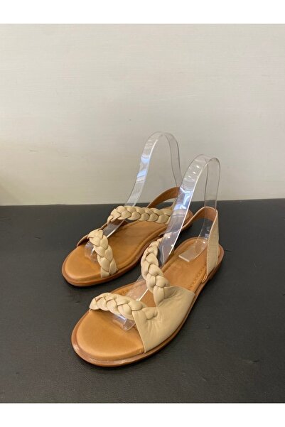 Özay Kadın Hakiki Deri Düz Günlük Sandalet