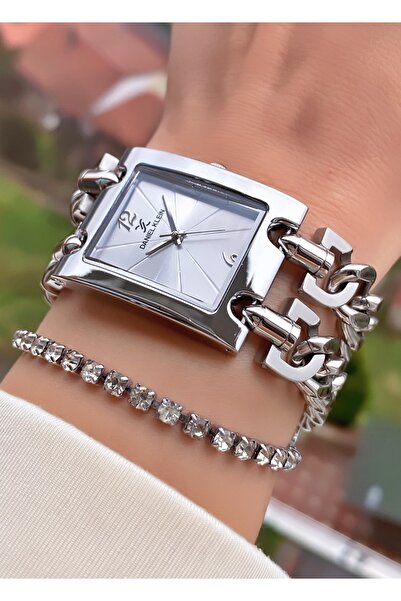 Daniel Klein Marka Orijinal Gümüş Renk 2 Yıl Garantili Çelik Kasa Kadın Kol S...