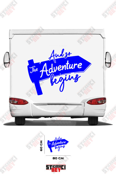 STİCKERCI BEY ملصق مركبات التخييم بتصميم ملصق الطريق المكتوب عليه 'المغامرة' ...