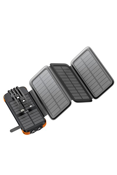 TOKQI 20000mAh Güneş Enerjili Powerbank | 4 Katlanabilir Panel | PD 20W QC 18...