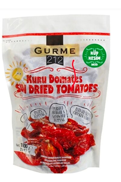 Gurme212 Yarım Kesim Domates Kurusu (güneşte Kurutulmuş),Küp Kesim(12 Adet X ...