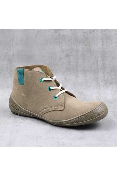 tino Ghete usoare " BAREFOOT " , pentru copii , din piele naturala 3236-BEJ/BEJ