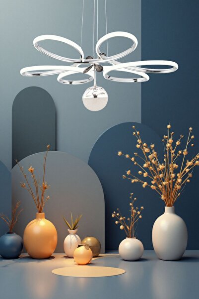 Harnelli LEDLİ AVİZE 3 RENK IŞIK MODERN SARKIT LED AVİZE