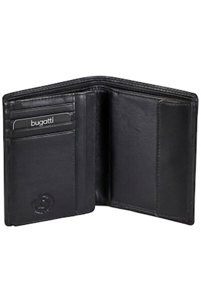 BUGATTI Men's wallet, Bugatti, Primo series, genuine leather, black