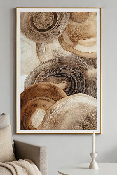 Linacci Tekli Gold Metal Modern Tarz Camlı Poster Tablo Seti