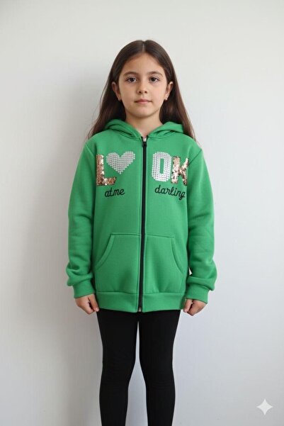 DAMLANUR 3-Ply Zippered Sweatshirt for Girls
