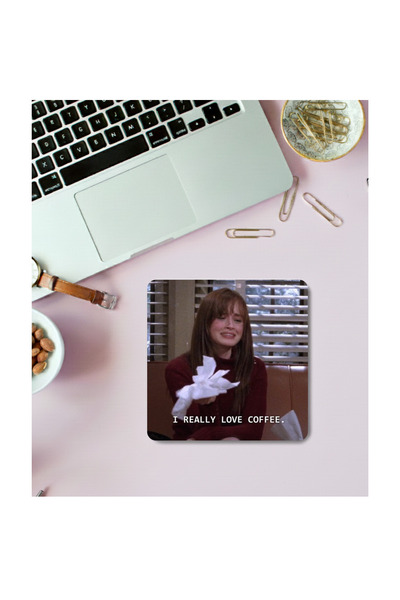 Bengami Kupa Bardak Altlığı Gilmore Girls I Really Love Coffe Yazılı Baskılı ...