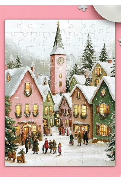 PRİNTOPİA DESİGN قلعة ملونة بطابع حنيني ومواضيع السنة الجديدة |   لغز ديكوري ...