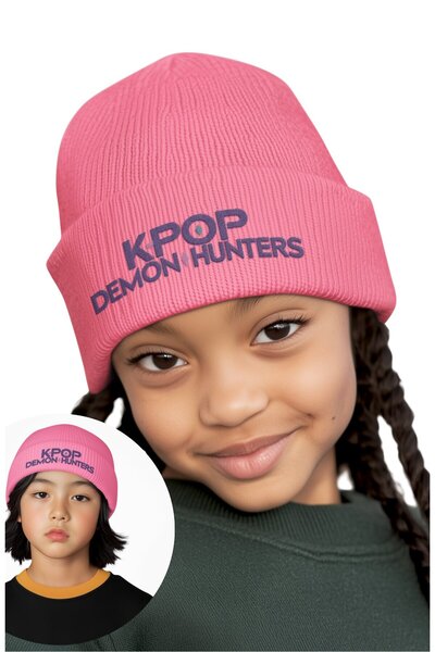 Fuddy Moda Kpop Demon Hunters Written Outdoor Foldable Beanie, Huntrix Printe...