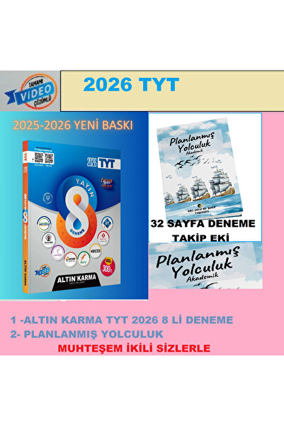Altın Karma Yayınları 2026 TYT ALTIN KARMA 8 Lİ Video Çözümlü Paket Deneme Sı...