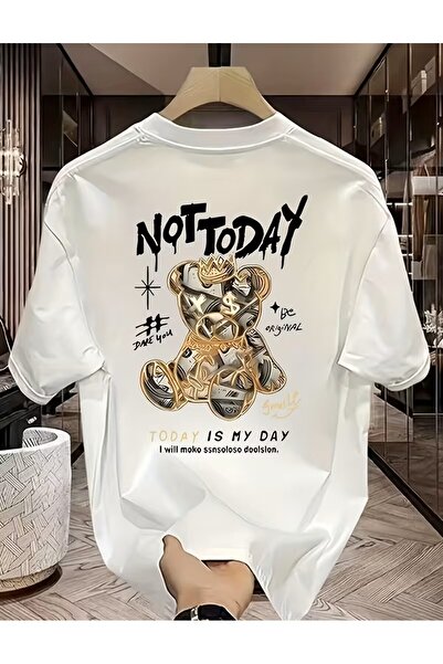 LELVANİ تيشيرت مطبوع عليه نقشة "ليس اليوم" من بير آند تشين