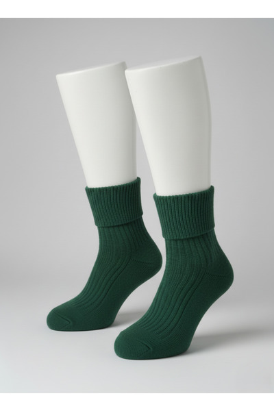 balkonda Women's Socks 2 Pack Angora Wool Folded Soft Winter Keep Warm Green ...