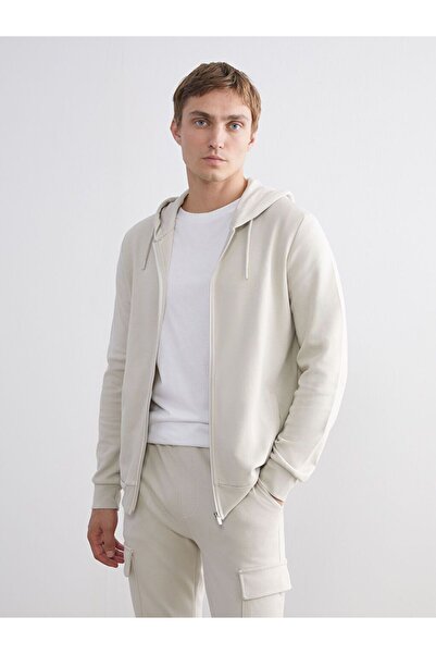 LC Waikiki Ανδρικό φούτερ με φερμουάρ LCWAIKIKI Classic με κουκούλα