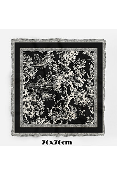 tuaipek MONOKROM ORMAN Desen 70*70cm Bandana/Fular