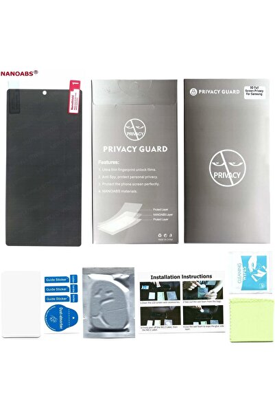 A.E واقي شاشة مضاد للتجسس، لاصق بالكامل، حواف منحنية ثلاثية الأبعاد - لهاتف س...