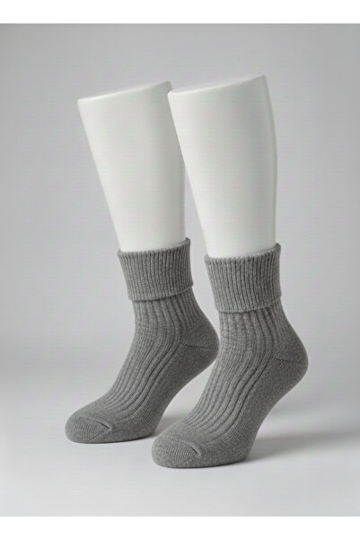 balkonda Women's Socks 2 Pack Angora Wool Folded Soft Winter Keep Warm Gray &...