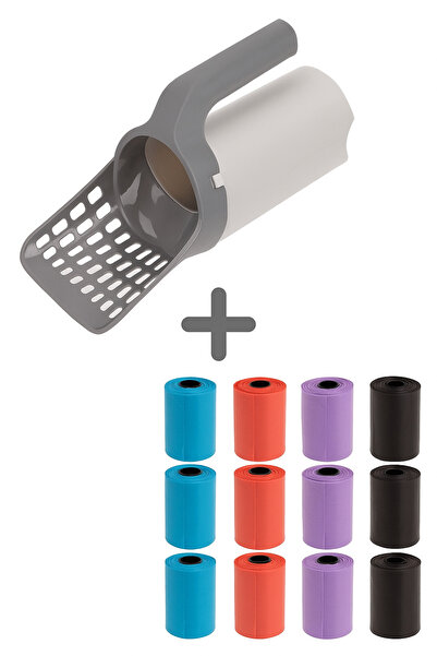 minossa Hazneli Kedi Kumu Küreği ve 12'li dışkı poşeti