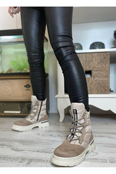 apelles Shoes Monaco Paraşüt Kumaş Detay Nubuk Kısa Postal