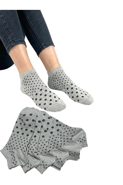 BYNDRSOCKS 6 Pairs Women's Booties Cotton Socks Gray