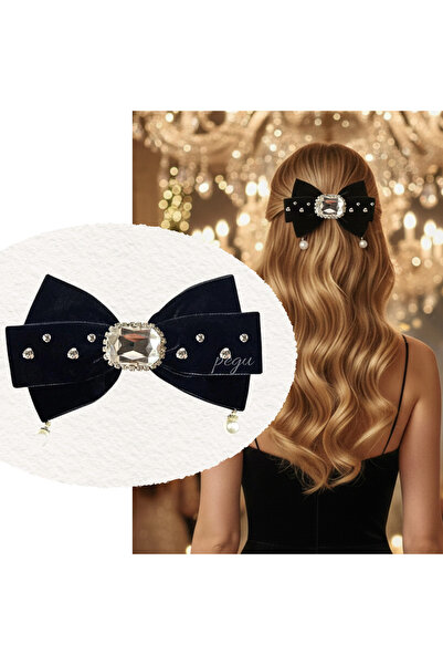 pegu baby collection حجر، لؤلؤ أسود مخملي بتصميم خاص بإبزيم أوتوماتيكي