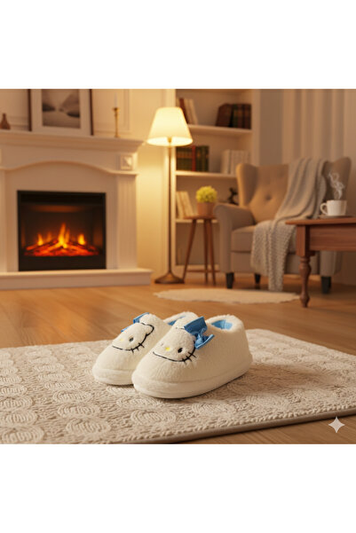 Valenta Sevimli Kedi Desenli Bebek Patik Panduf