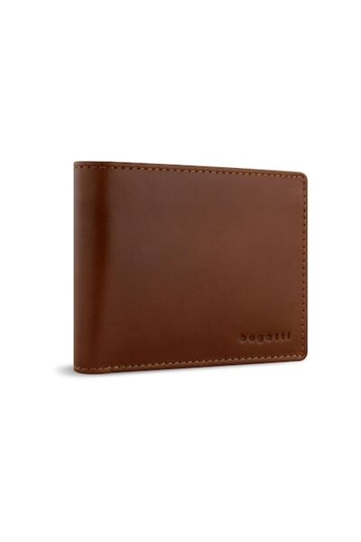 BUGATTI Remo Men's Wallet - Genuine Leather, RFID, Horizontal Design