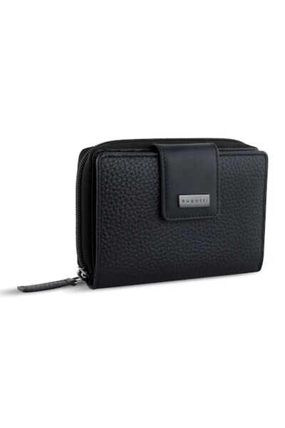 BUGATTI Women's wallet, Sina series, 492232, genuine leather, black