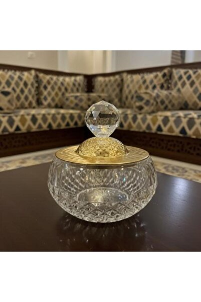 Dania ✨💎 Luxurious acrylic date bowl with a gold lid and an elegant crystal ...