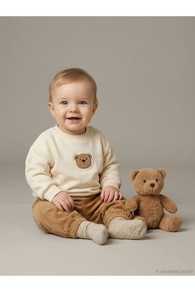 LC Waikiki Crew Neck Baby Boys' Sweatshirt and Trousers