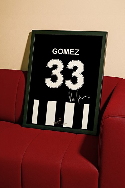 Base Concept Mario Gomez 33 İmzalı Forma Poster Tabllo (Çerçeveli)