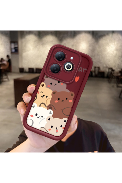 Hontinga حافظة ملونة من السيليكون متوافقة مع تكنو سبارك 20/20C مضادة للسقوط ع...