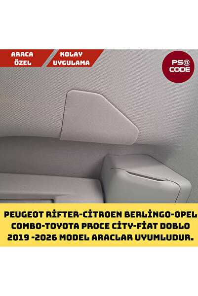 psa code Rifter-Berlingo-Proace-Doblo-Opel Cam Tavanlı Ara Bölme Demiri Kapakları 2 Adet büyük+4 adet küçük