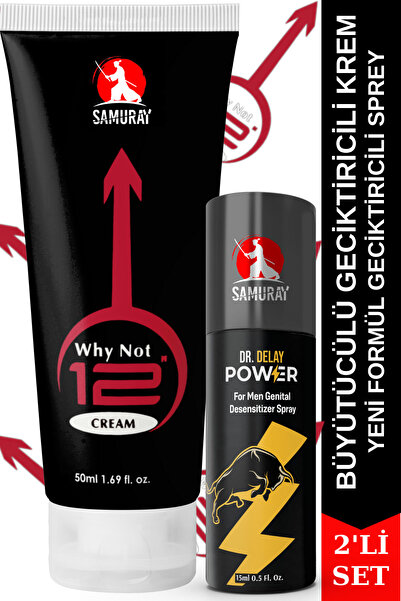 SAMURAY Geciktiricili Büyütücülü Erkeklere Özel Bakım Kremi 15ml Geciktiricil...