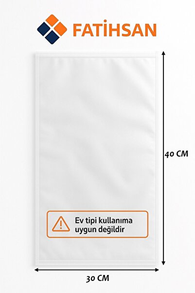 30x40 80 Mikron Endüstriyel Vakum Poşeti – 50 Adet