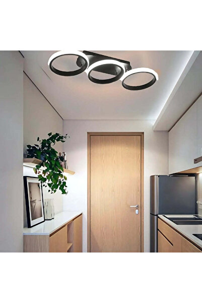 Alista Home ELIO LED Chandelier 24 W, 3 Rings, Linear, Cool/Warm/Neutral Ligh...