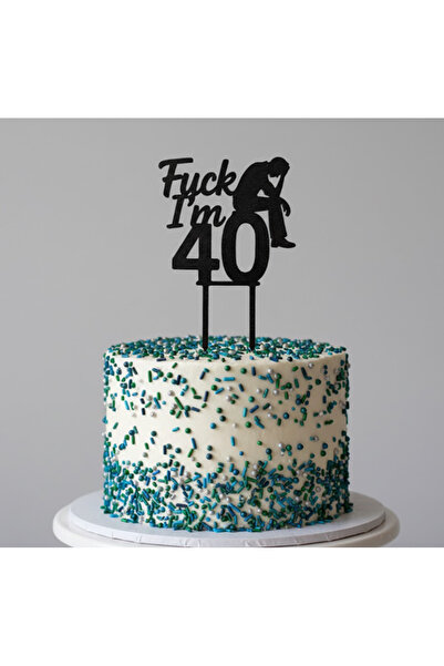 Kanem3D 40 Yaş Fuc.. Pasta Süsü