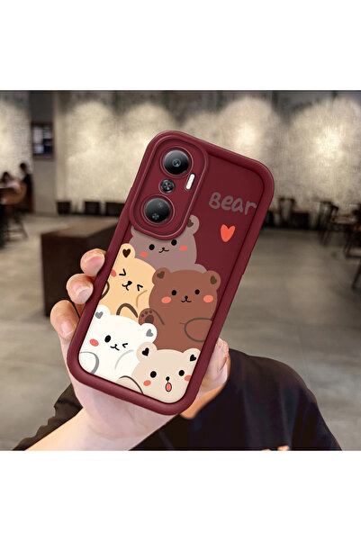 Hontinga حافظة ملونة من مادة السيليكون المتوافقة مع Infinix Hot 20 مضادة للسق...