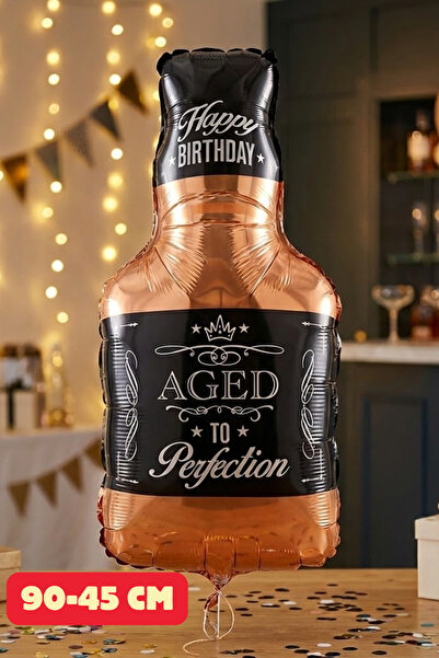 Baloncu Nene بالون كبير على شكل زجاجة ويسكي من رقائق الألمنيوم، بالون هيليوم لعيد الميلاد، زينة للاحتفال بعيد ميلاد الأطفال