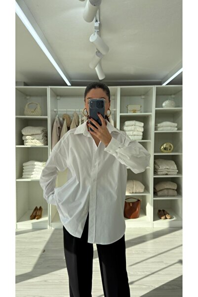 LUUNA STORE Astre Oversized Poplin Shirt - White