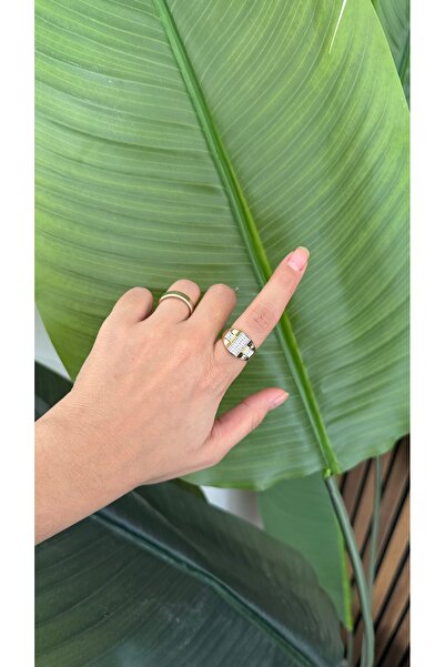 Rüya خاتم مرصع بالأحجار قابل للتعديل