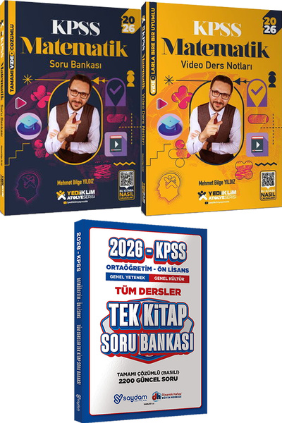 Yediiklim Yayınları 2026 KPSS Atölye Matematik Soru ve Video Ders Notları - O...