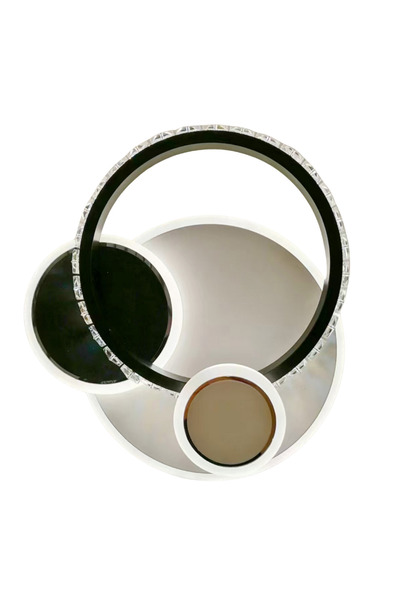 Alista Home Candelabru LED PRISMIQ cu cristal 45W, 3 inele, lumină rece/caldă...