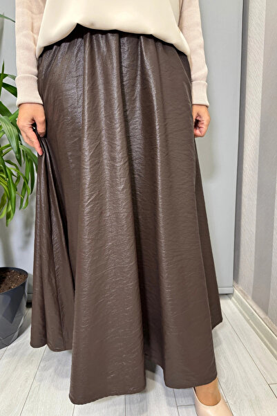 Ghisa Leather Skirt Brown 26Kgsetk5383