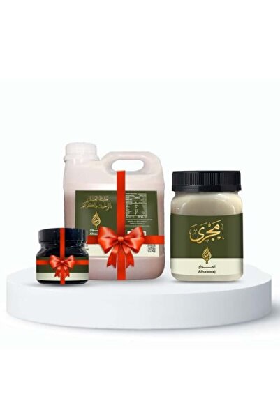 AL-HABEEB 1 كجم عسل أبيض مجري + هديتان (مزيج جيك الشتوي وبروبوليس)