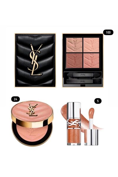 Makeup بكجات* إضلال 4 لون درجه 100 * ⁠ بلاشر درجه 24 * ⁠ قلوس درجه 5