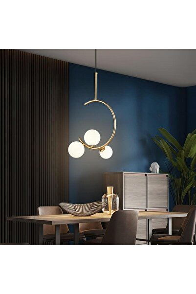 Alista Home Candelabru LOFT Atrium, 3 x G9, Aur alb, Metal, Înălțime reglabilă