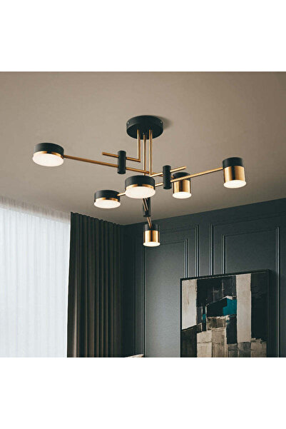 Alista Home Candelabru LED Ionitus 72W, brațe metalice negre