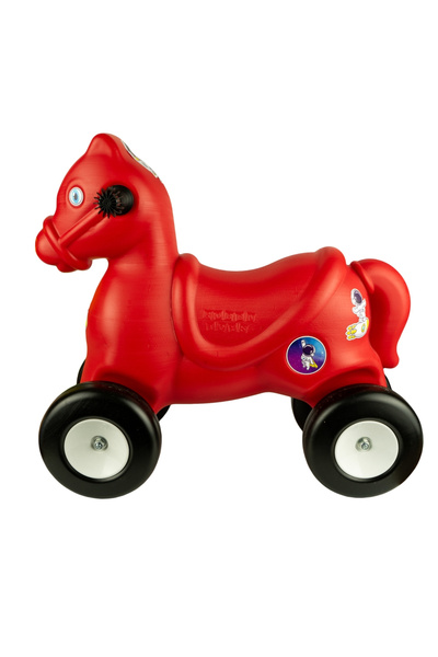 Royal 4-Wheel Horse - Walking Vehicle for Children 2-4 Years Old - Red