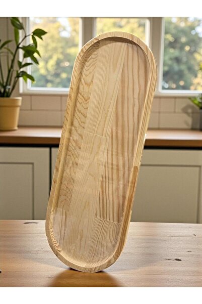 Ahşap 2 Bamboo Boat Presentation Plates 55*13 cm