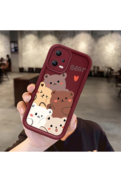 Hontinga حافظة ملونة من مادة السيليكون المتوافقة مع هاتف Xiaomi Poco X5 مضادة...